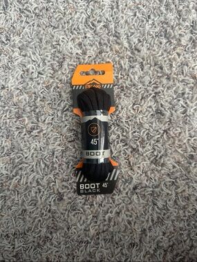 Peak 45" Black Boot Laces - 6-8 Eyelets